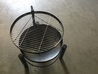 Vuurschaal met BBQ rooster, Esschert Design, zwart